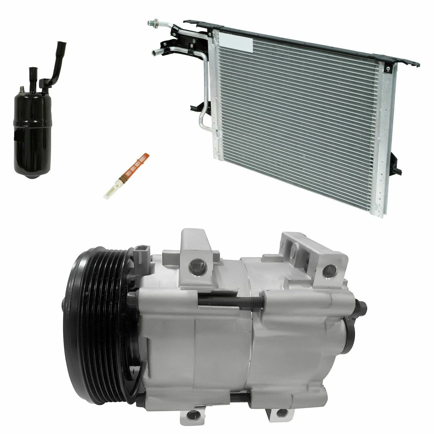 AC Compressor Kit W Condenser for Ford Contour 2.0L (1995–1996)