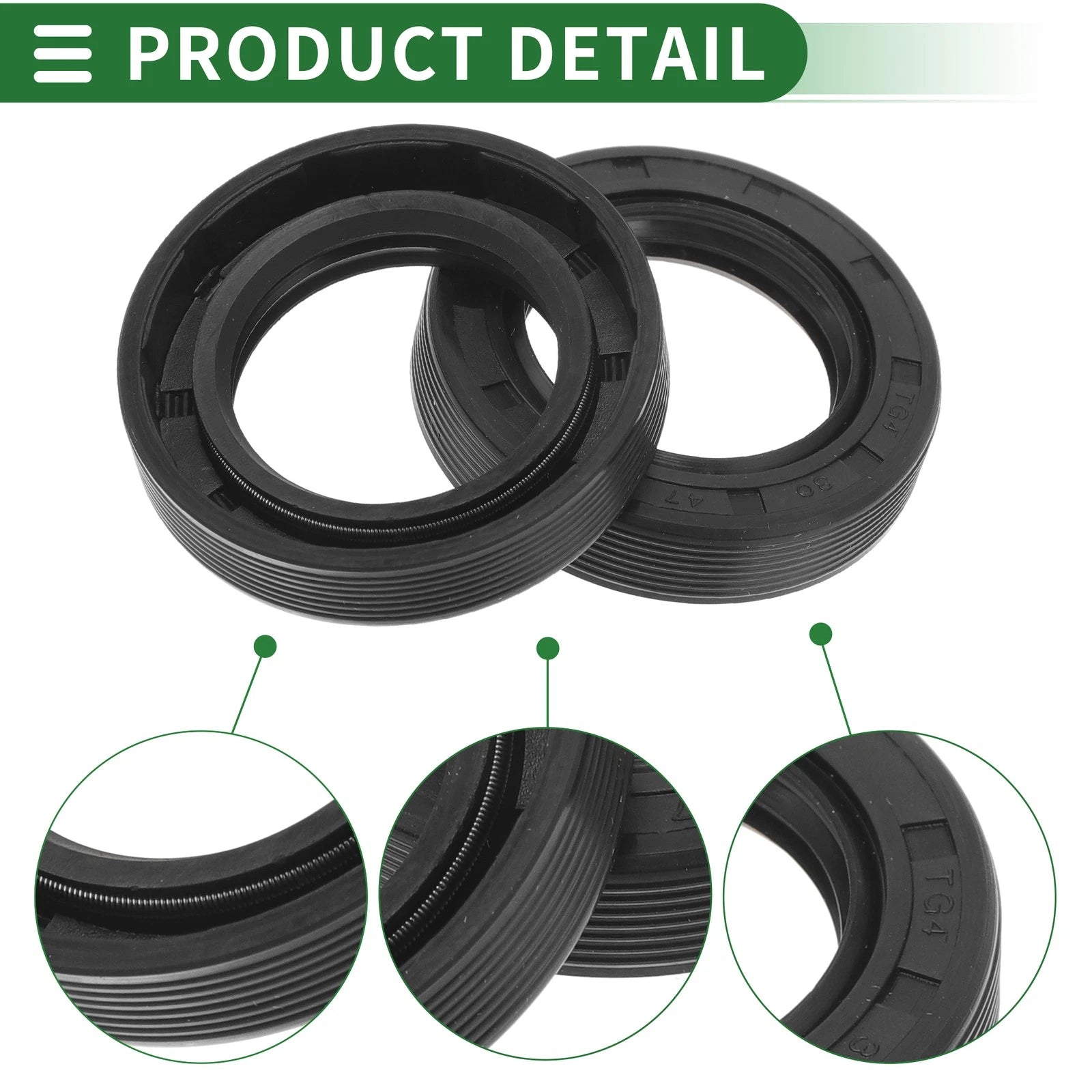 Set of 5 Oil Seal TG4 Lip Seal Ring for Rotary Shaft 30x47x10mm NBR Rubber