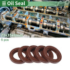 Set of 5 Oil Seal Rotary Shaft Seal FKM Rubber 23x35x6mm