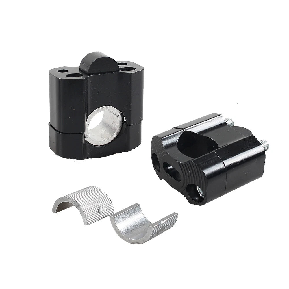 HandleBar Fat Bar Mount Clamps Risers Adaptor 7/8" to 1 1/8" for Dirt Pit Bike