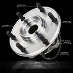 Set of 2 Rear Wheel Hub Bearings w/ ABS Sensor for Nissan Armada QX56 Pathfinder (2004–2012)