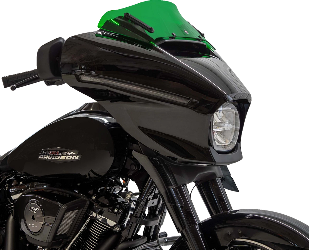 Klock Werks Kolor Flare Windshield 6.5" Green for FLHX (2014–2023) KWW-01-0744
