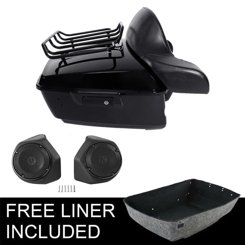 Trunk Backrest Rack Speakers for Harley Touring Road Glide FLTR (2014–2026)