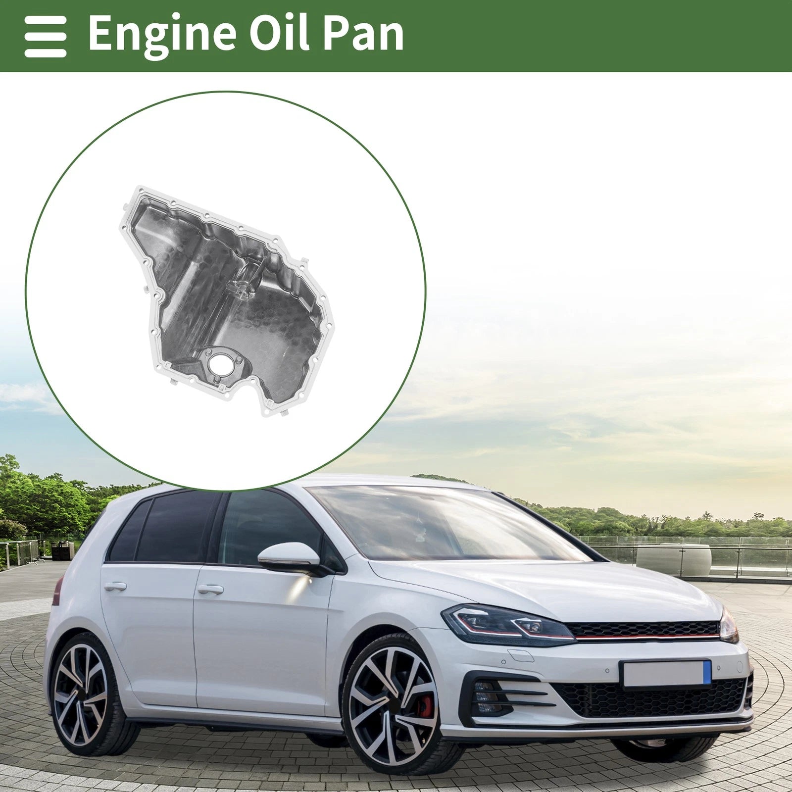 1 Pc Engine Oil Pan No.06L103598AG for Volkswagen A5 (2015–2017) Aluminum