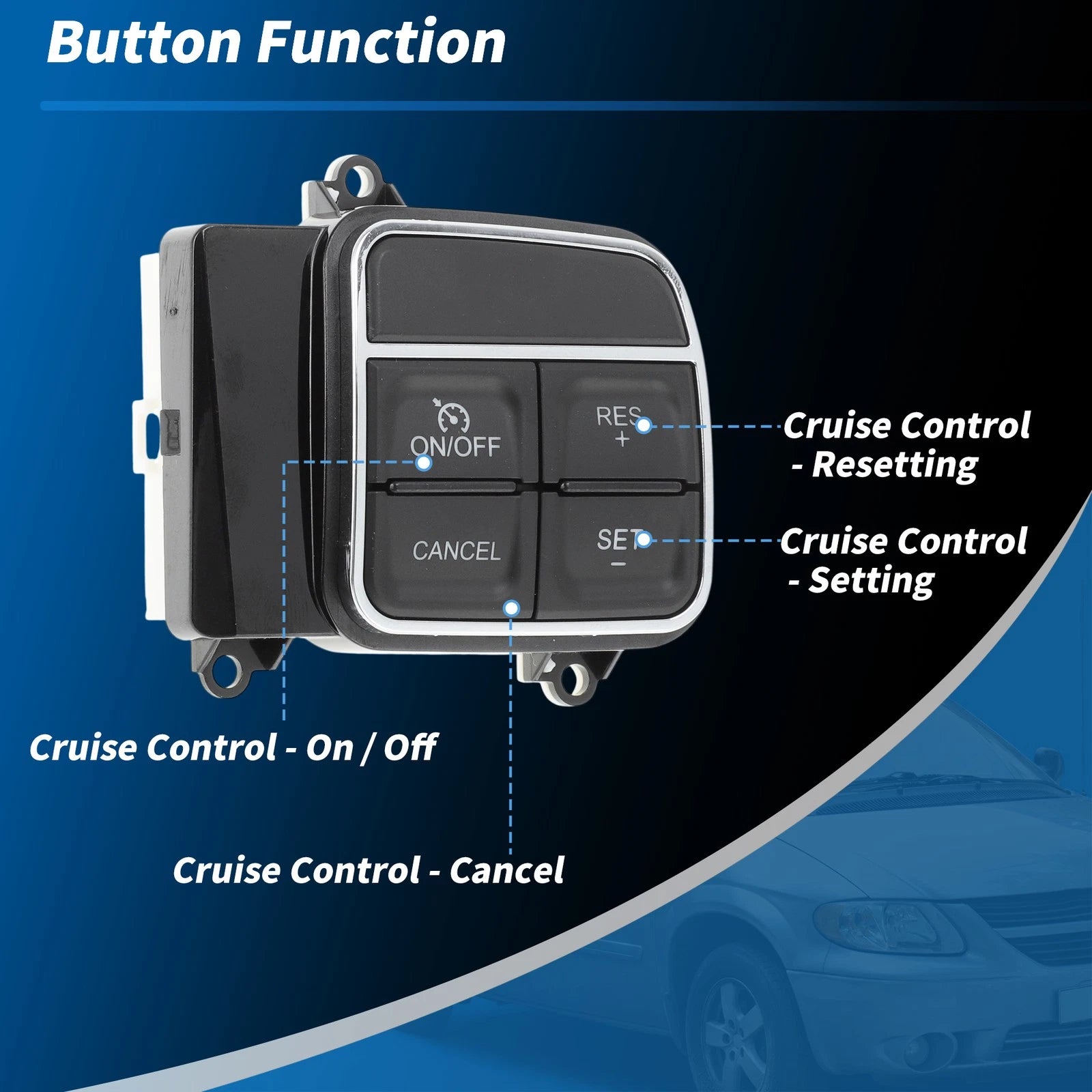 Cruise Control Switch for Dodge Grand Caravan Journey (2011–2020)