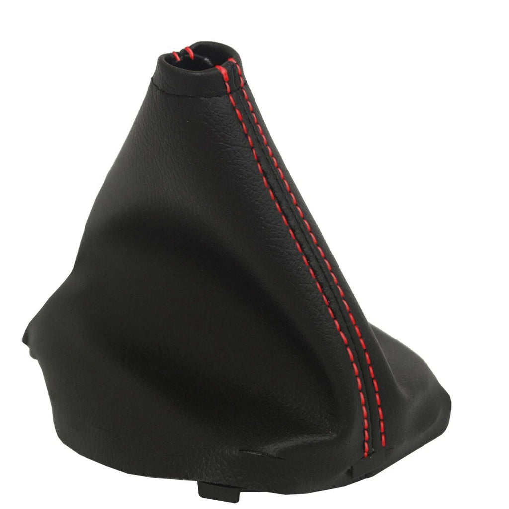 Manual Shift Boot Cover for Kia Rio (2007–2010) Black Red Stitch