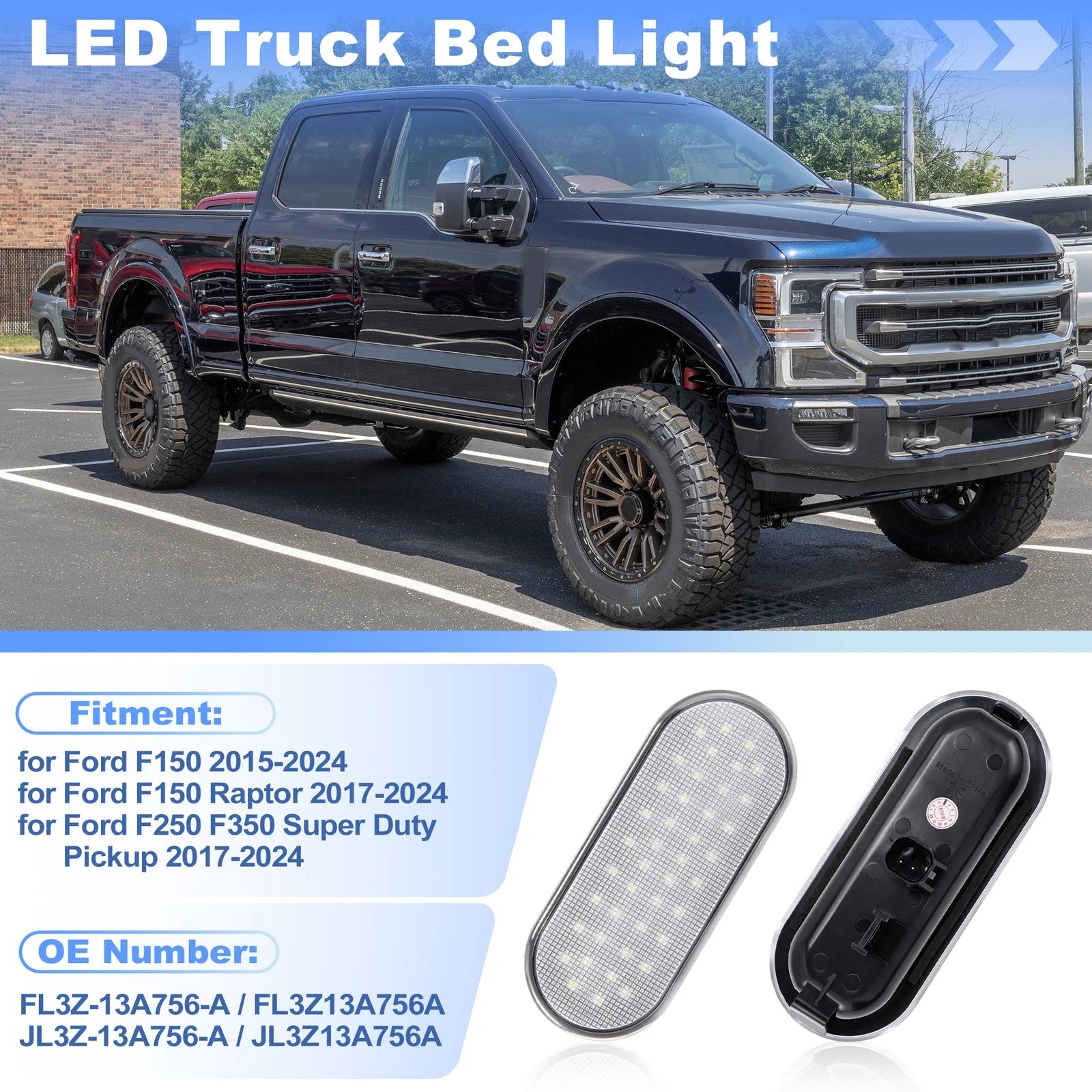 LED Truck Bed Light for Ford F150 Raptor F250 F350 Super Duty (2017–2024) FL3Z13A756A
