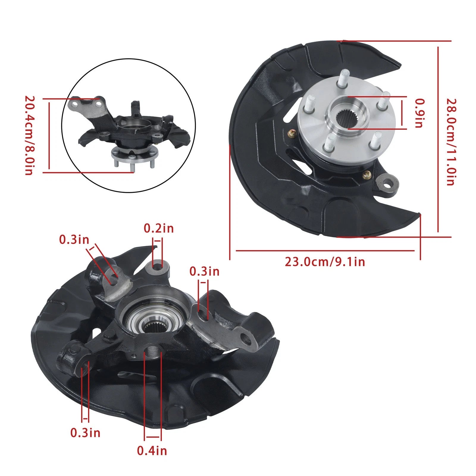 Steering Knuckle Assembly for Toyota Corolla (2003–2008)