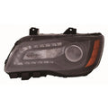 Replacement Driver Side Halogen Headlight Assembly w/Black Bezel