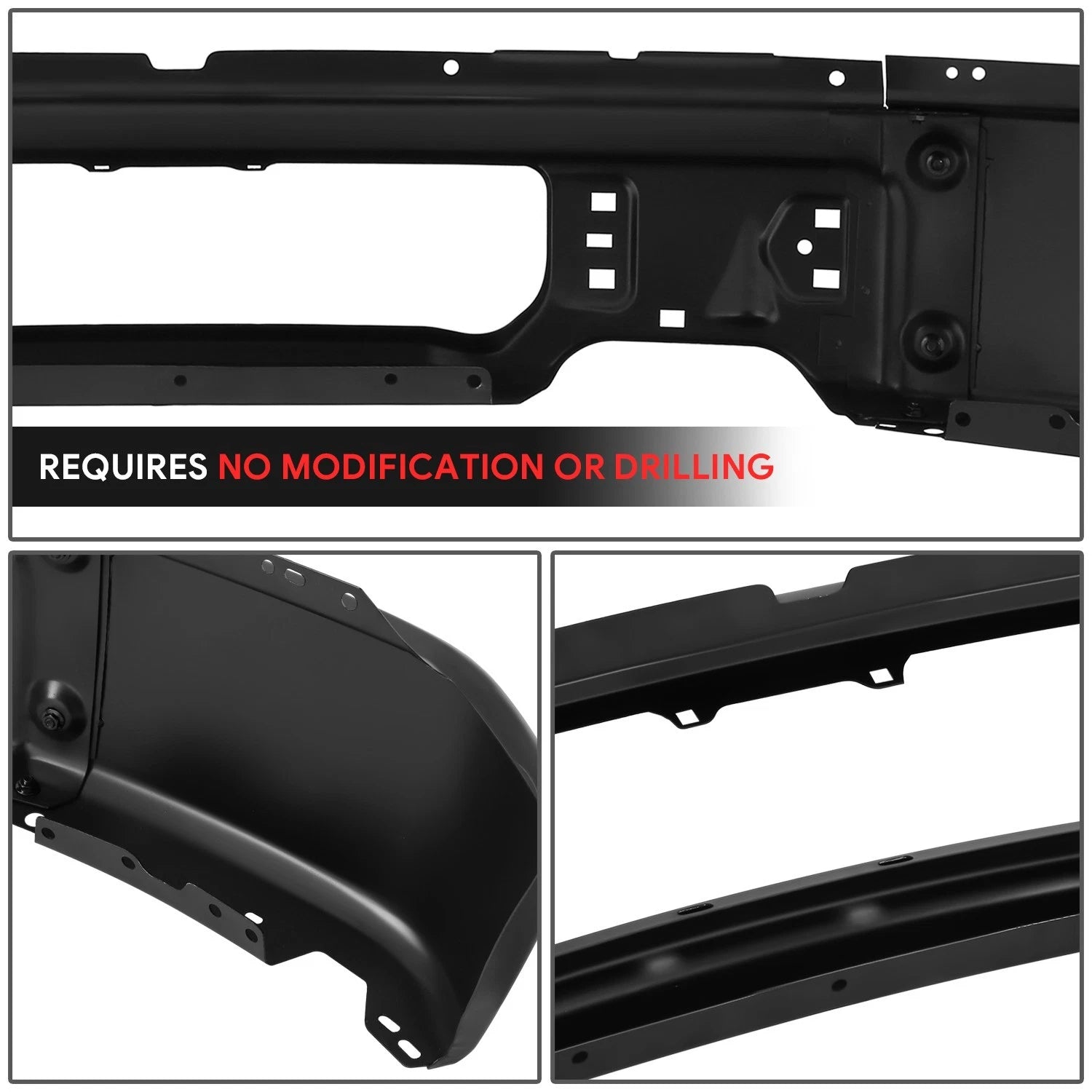 Front Bumper Face Bar for Ford F-150 (2009–2014) Primered Black w/o Fog Light Hole