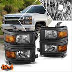 Factory Style Amber Corner Headlights for Chevy Silverado 1500 (2014–2015)