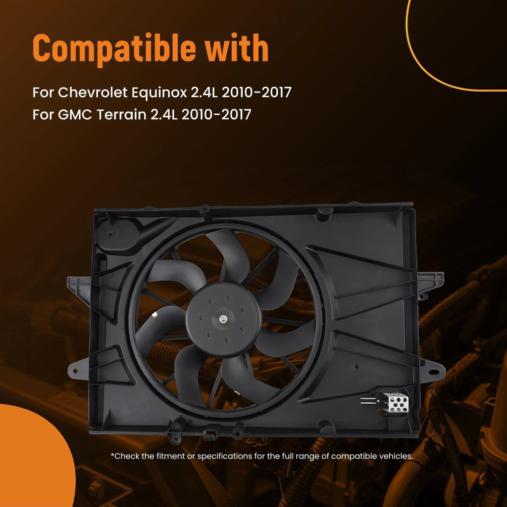 Radiator Cooling Fan Assembly for GMC Terrain 2.4L (2010–2017) 25952813 7Blades