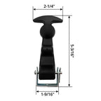 Rubber T Handle Catch Latch Set with Brackets for Car Hood Panel