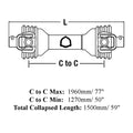 57" Complete PTO Driveline for Farmer Bob's (14006657)