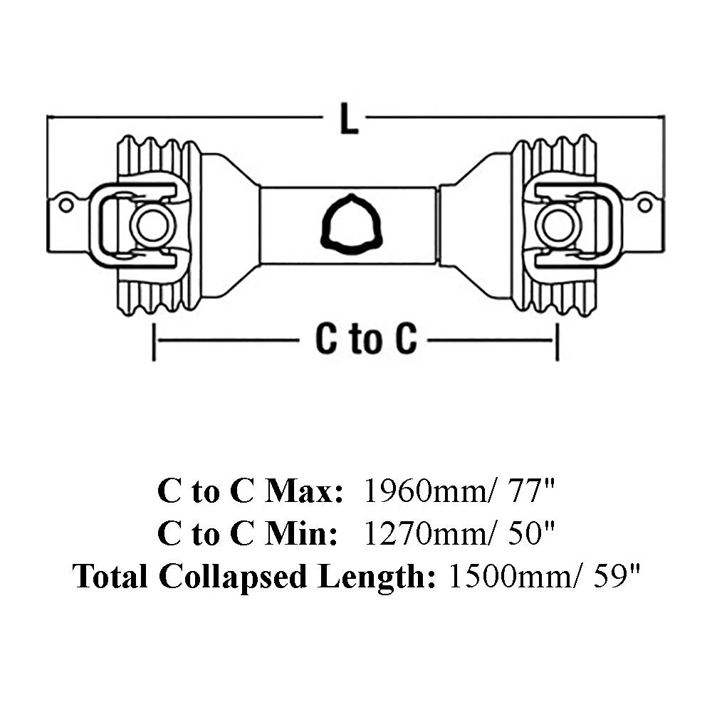 57" Complete PTO Driveline for Farmer Bob's (14006657)
