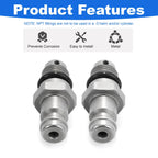 Front Mount Cylinder Bleed Fitting for 3/8" Compression 9/16"-24