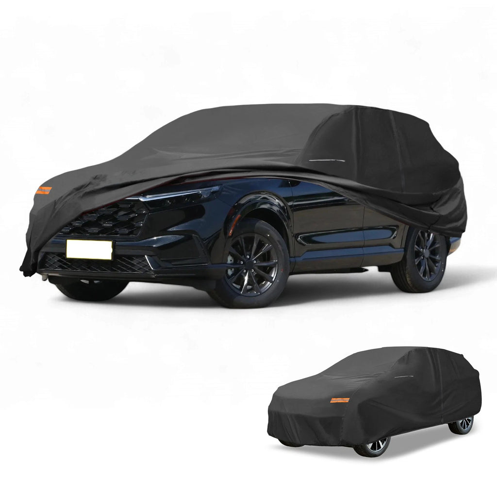 Waterproof Car Cover for Honda CR-V (2017–2023) Black 210D-PU with Zipper