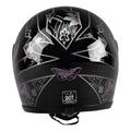 Full Face Motorcycle Helmet for DOT Approved (S, M, L, XL, XXL) Pink Black Butterfly