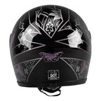 Full Face Motorcycle Helmet for DOT Approved (S, M, L, XL, XXL) Pink Black Butterfly