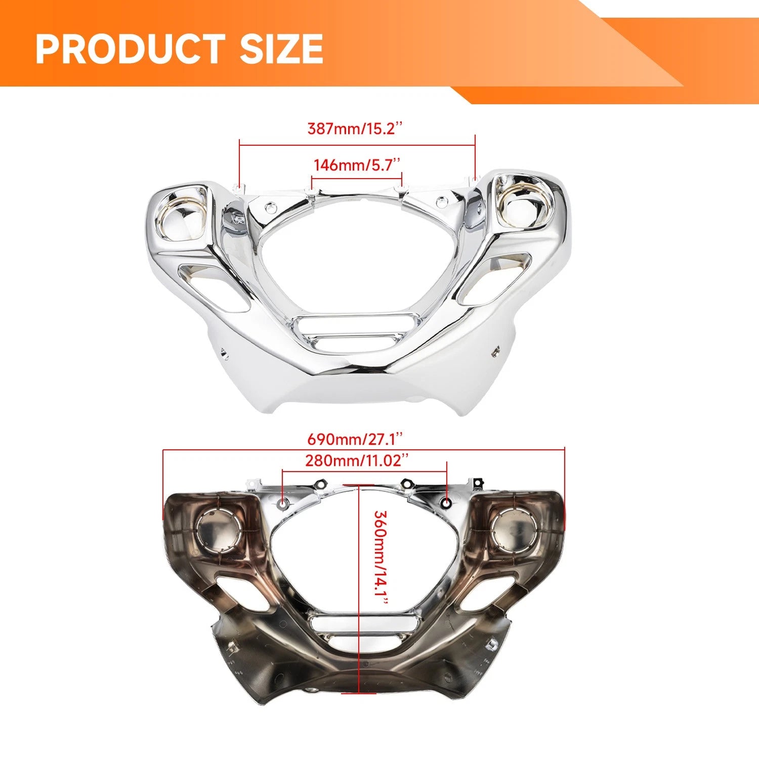 Chrome Engine Front Cowl Cover for Honda Goldwing GL1800 (2001–2011)