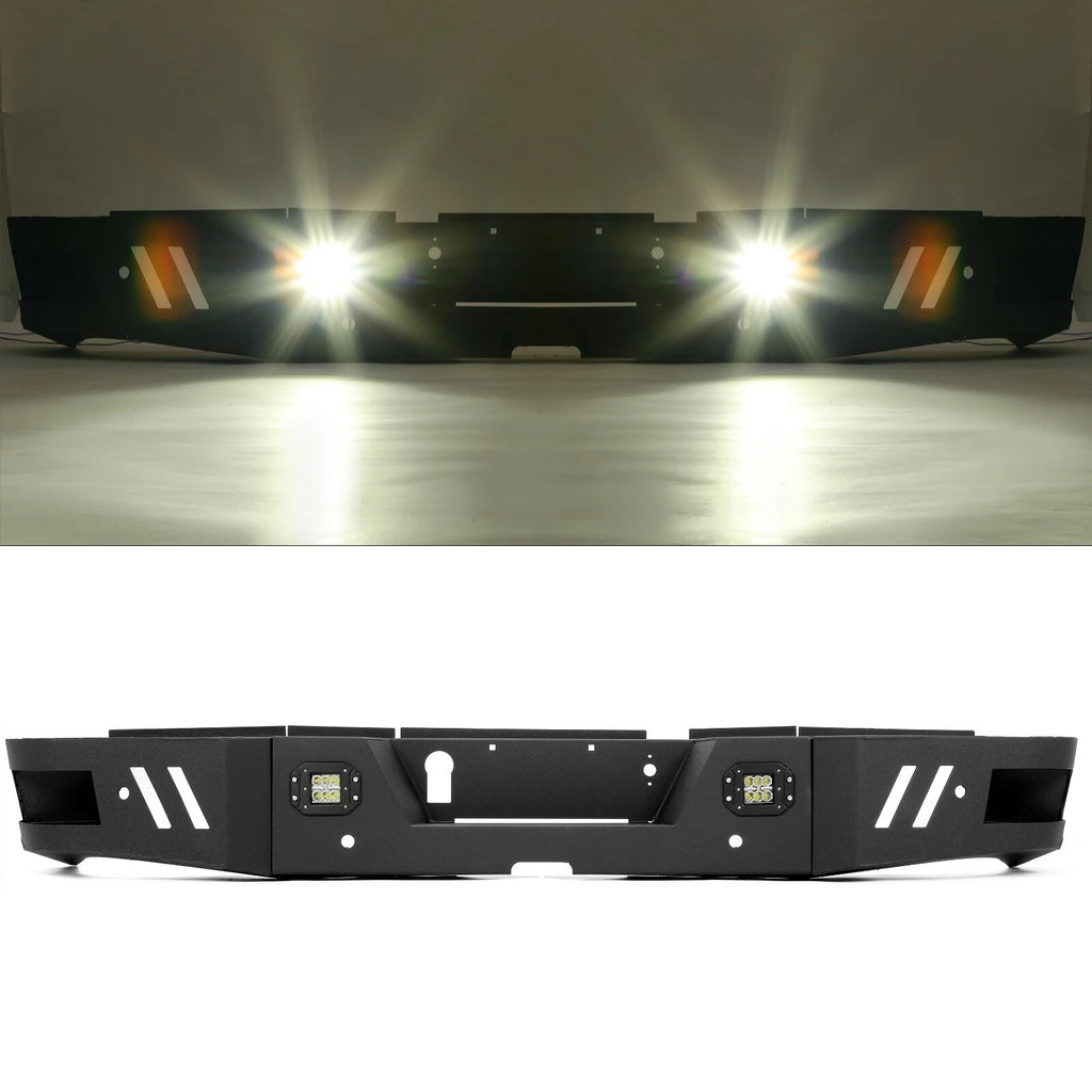 Rear Bumper Steel for Ram 2500 3500 (2010–2024) w/ LED Lights Bolt Kits