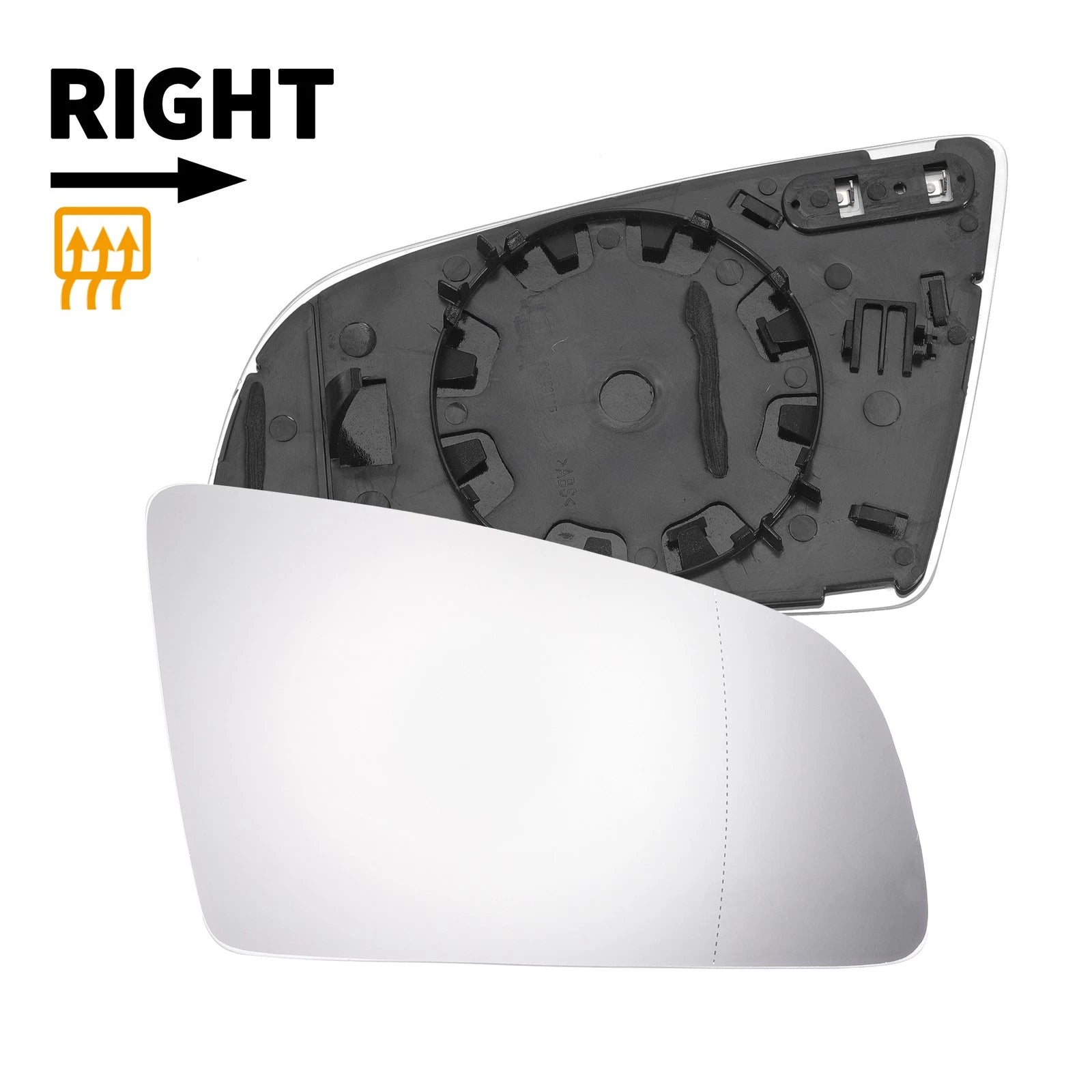 Right Side Heated Mirror Glass for Audi A4 (2000–2008)