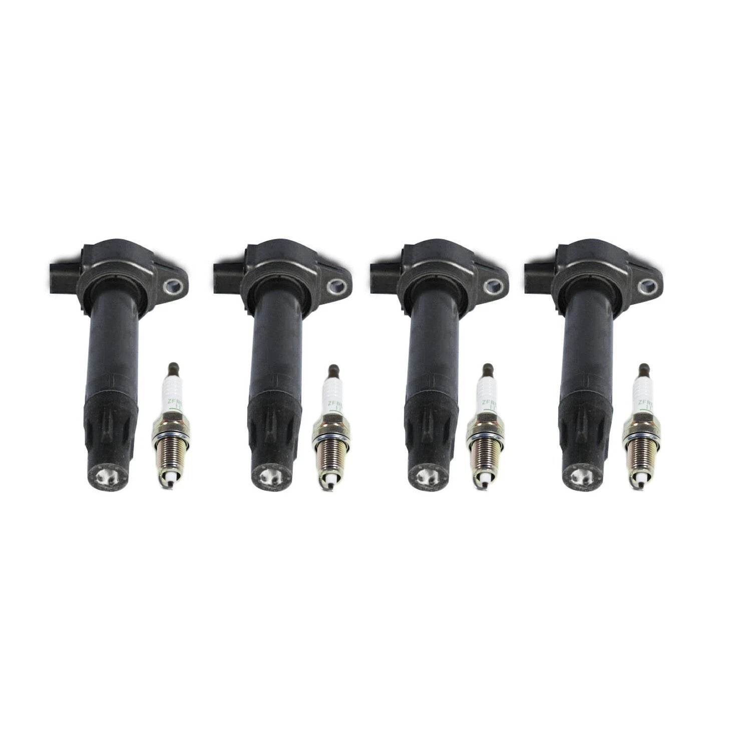Set of 4 Ignition Coils & Spark Plugs for Dodge Jeep L4 (OEM)