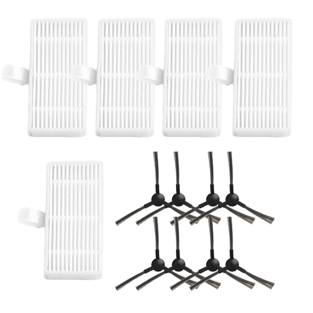 Set of 3 Side Brushes & 5 Filters for