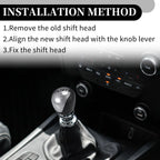 5 Speed Manual Gear Shift Knob for Kia Forte (2008–2013) Faux Leather Black