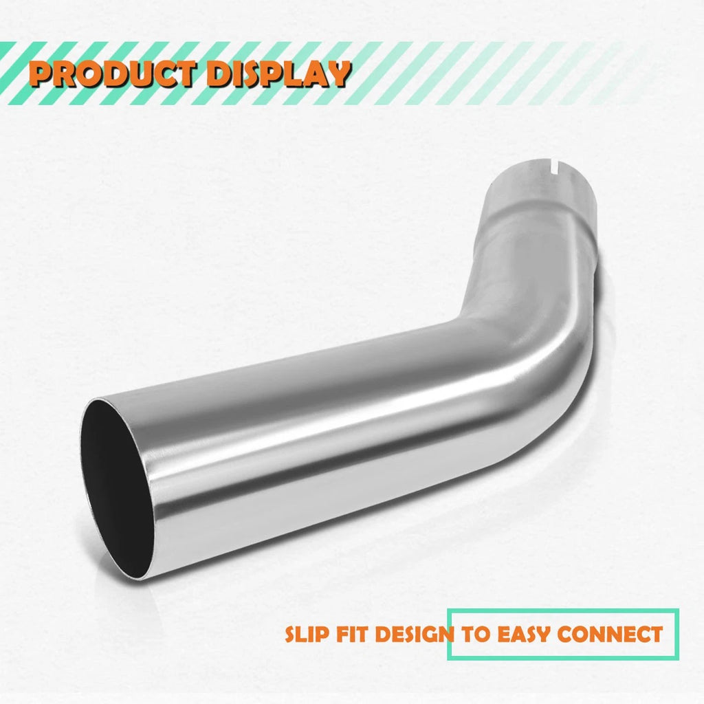 3" OD Stainless Steel Polished 45 Degree Exhaust Bend Pipe for Custom Applications