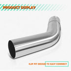 3" OD Stainless Steel Polished 45 Degree Exhaust Bend Pipe for Custom Applications