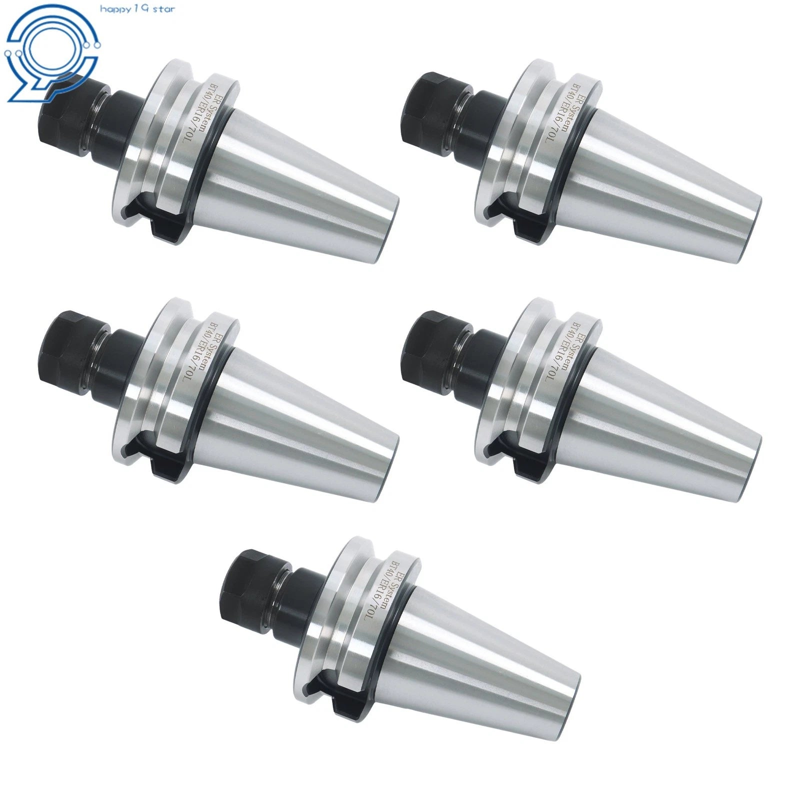 BT40 ER16 Collet Chuck 5 Pack for CNC Machines (20000 RPM)