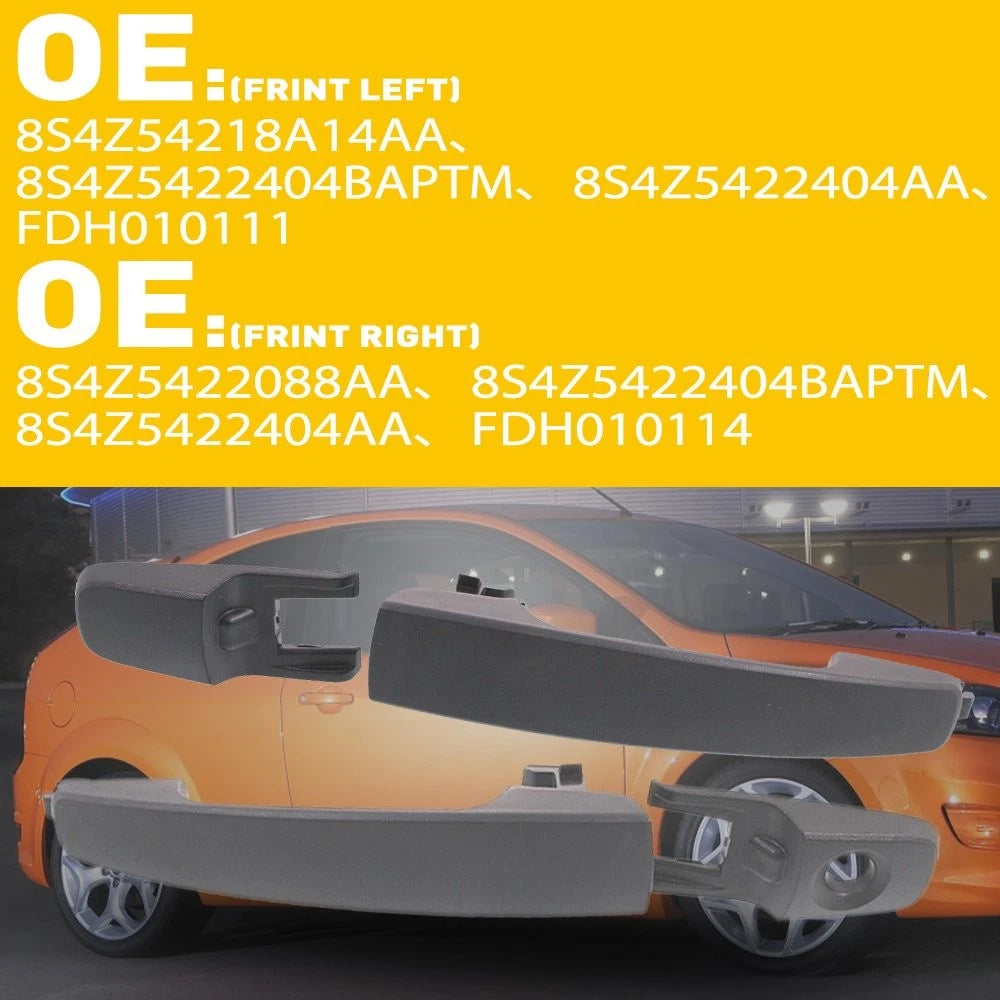 2pcs Exterior Door Handle for Ford Focus (2012–2018) Driver Passenger Side