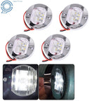 Set of 4 LED Cabin Deck Walkway Lights for Marine Boat (3")