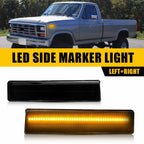 2X Front Amber LED Marker Lights for Ford Bronco F150 F250 F350 (1980–1986)