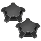 2X Matte Flash Black 5 Lug Rim Caps for Polaris RZR Turbo Pro R (2022–2024)