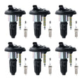 Set of 6 Ignition Coils & Spark Plugs for Chevrolet Trailblazer (2002–2009)