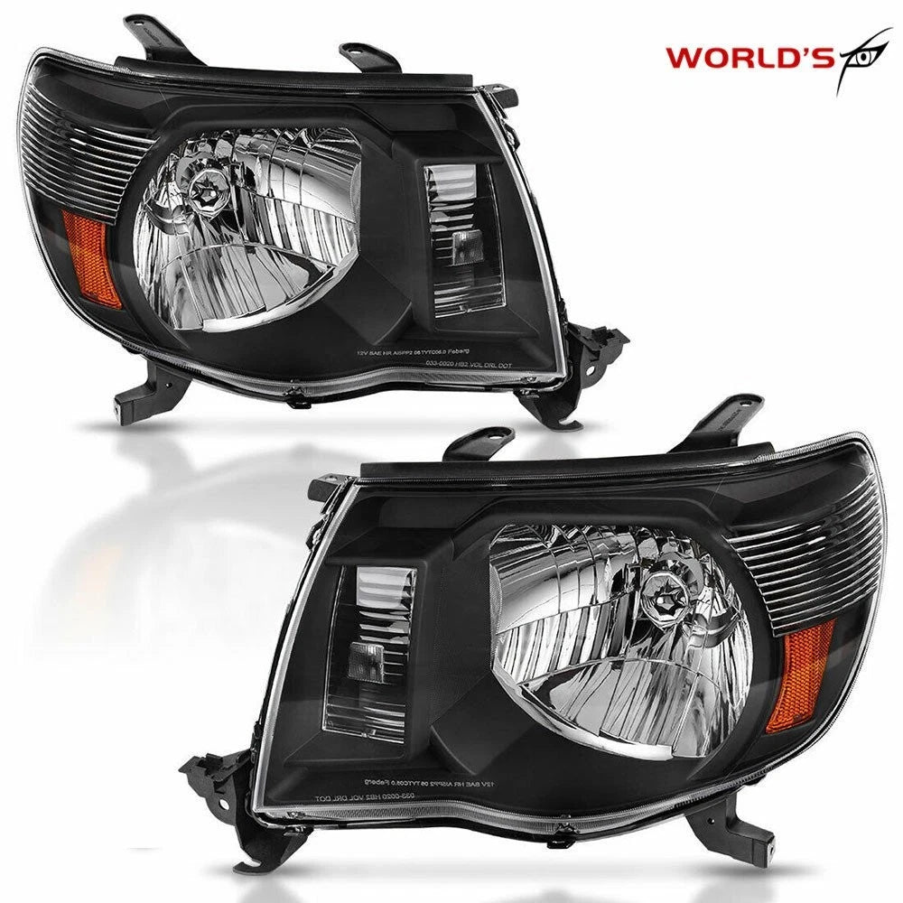 Set of 2 Halogen Headlights for Toyota Tacoma (2005–2011)