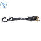 Set of 4 Tie Downs 1" × 15' Ratchet Straps 2200Lbs with S Hook Heavy Duty