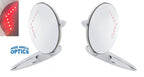 Side Rear View Convex Mirrors LED Turn Signal Replacement Set for Chevy Bel Air (1955–1957)