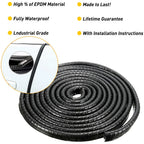 Rubber Door Edge Trim Molding Seal for Cars (16ft)