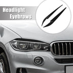 1 Pair Headlight Eye Lid Cover Sticker Black for BMW X5 X6 (2000–2023)