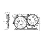 Replacement Rad/Cond Fan Assembly w/o Oil Cooler (See compatibility Chart)