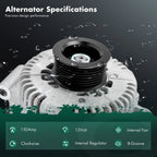 Alternator for Ford F-250/F-350/F-450/F-550 Super Duty (2008–2010) 8522