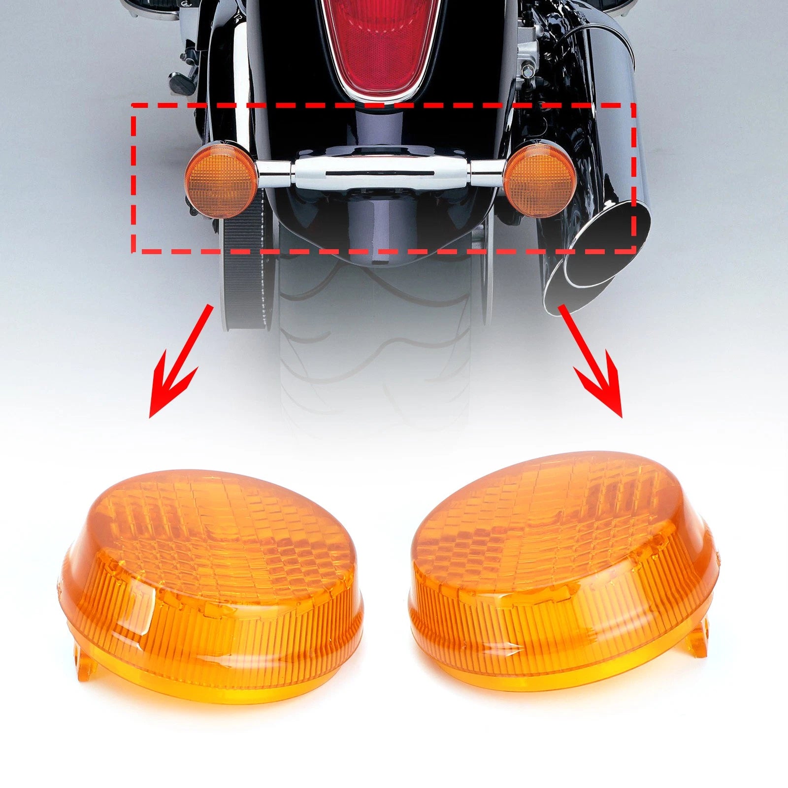 Turn Signal Light Lenses Cover for Honda Shadow Spirit VT750 (2001–2007)
