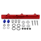 Red Aluminum Top Feed High Flow Fuel Injector Rail Kit for Honda B16/B17/B18 (1996–2000)