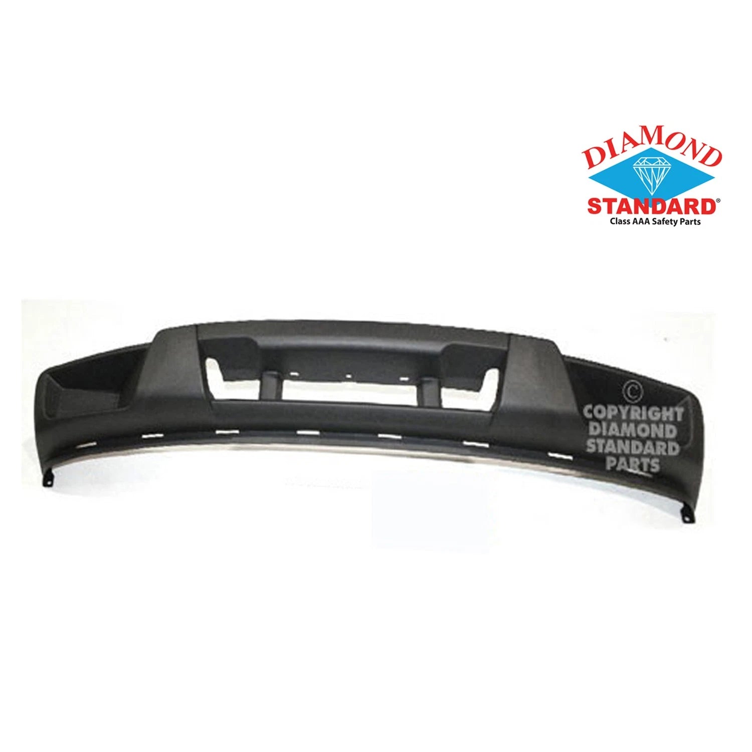 Front Lower Bumper Cover Replacement Gray Textured w Fog Light Holes for