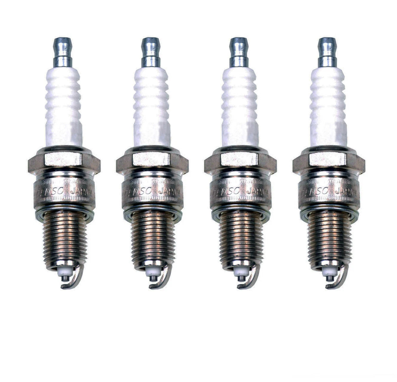 Set of 4 U-Groove Spark Plugs Gap 0.044 for Chevy Dodge Toyota L4