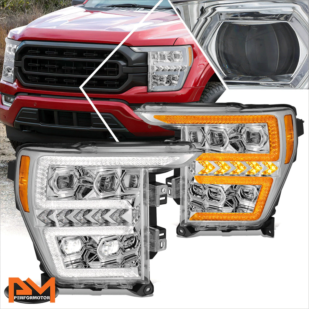 Full LED DRL Sequential Signal Projector Headlights for Ford F-150 (2021–2023)
