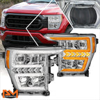 Full LED DRL Sequential Signal Projector Headlights for Ford F-150 (2021–2023)